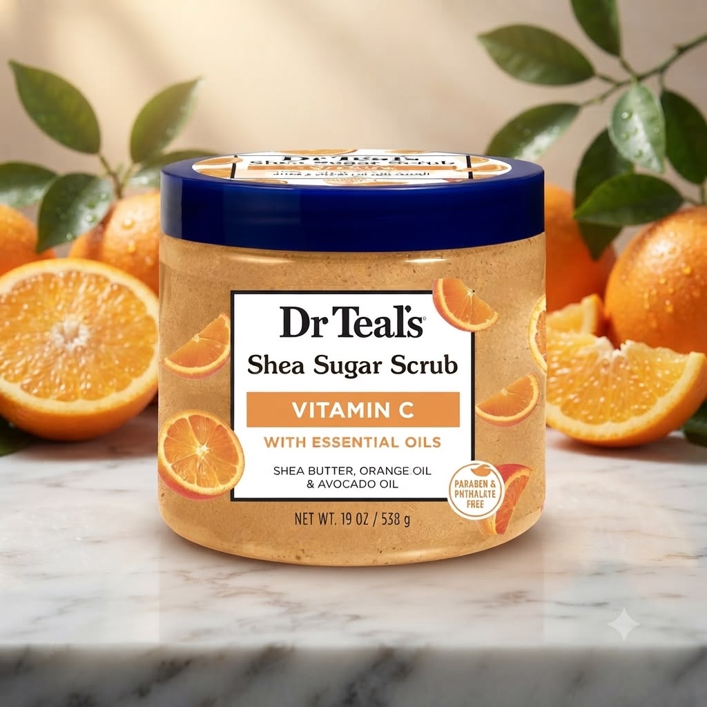 2. Dr Teal's Shea Sugar Scrub – Vitamin C