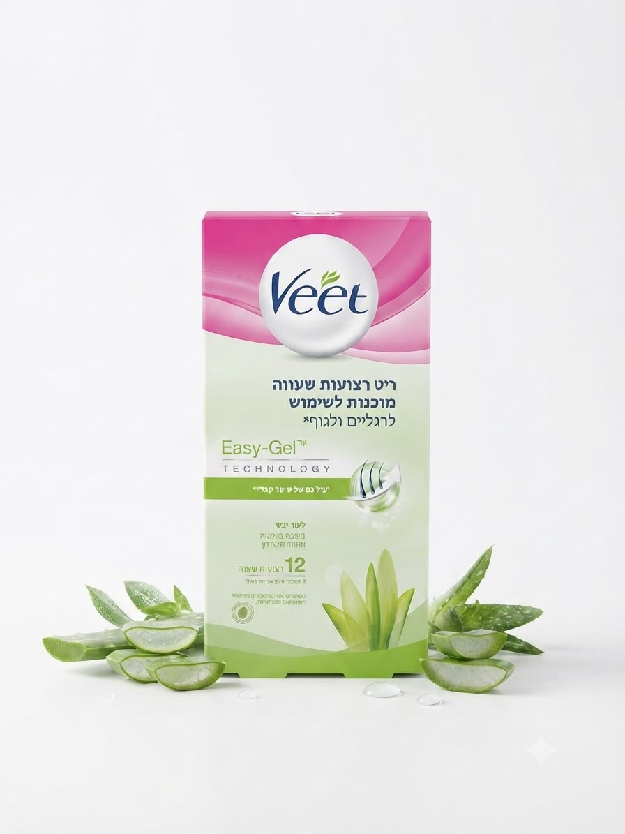 شرائح الشمع البارد Veet للبشرة الحساسة – بالألوفيرا
