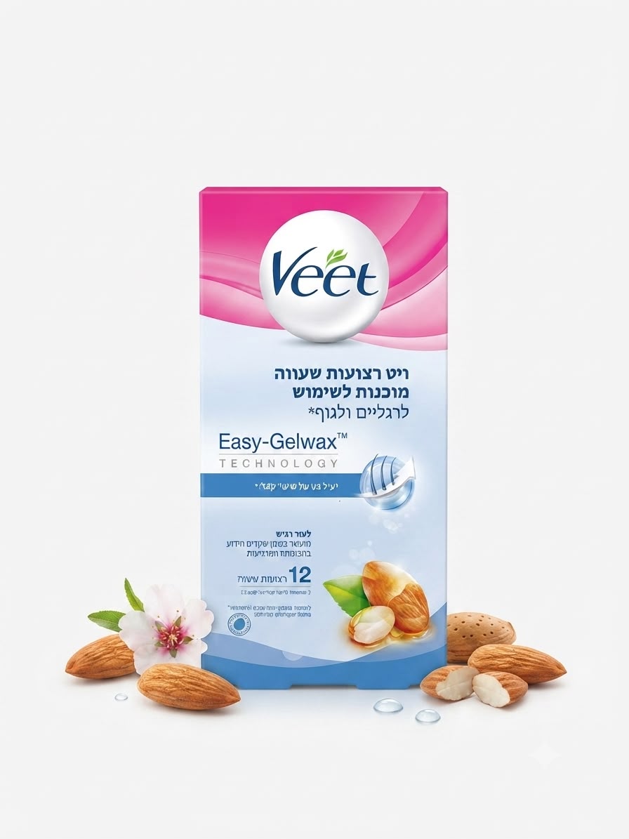 شرائح الشمع البارد Veet للبشرة العادية – بزيت اللوز