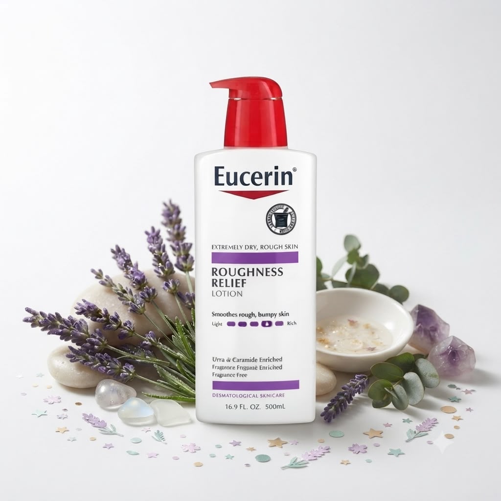 1. يوسيرين لوشن للبشرة شديدة الجفاف والخشنة – Eucerin Roughness Relief Lotion