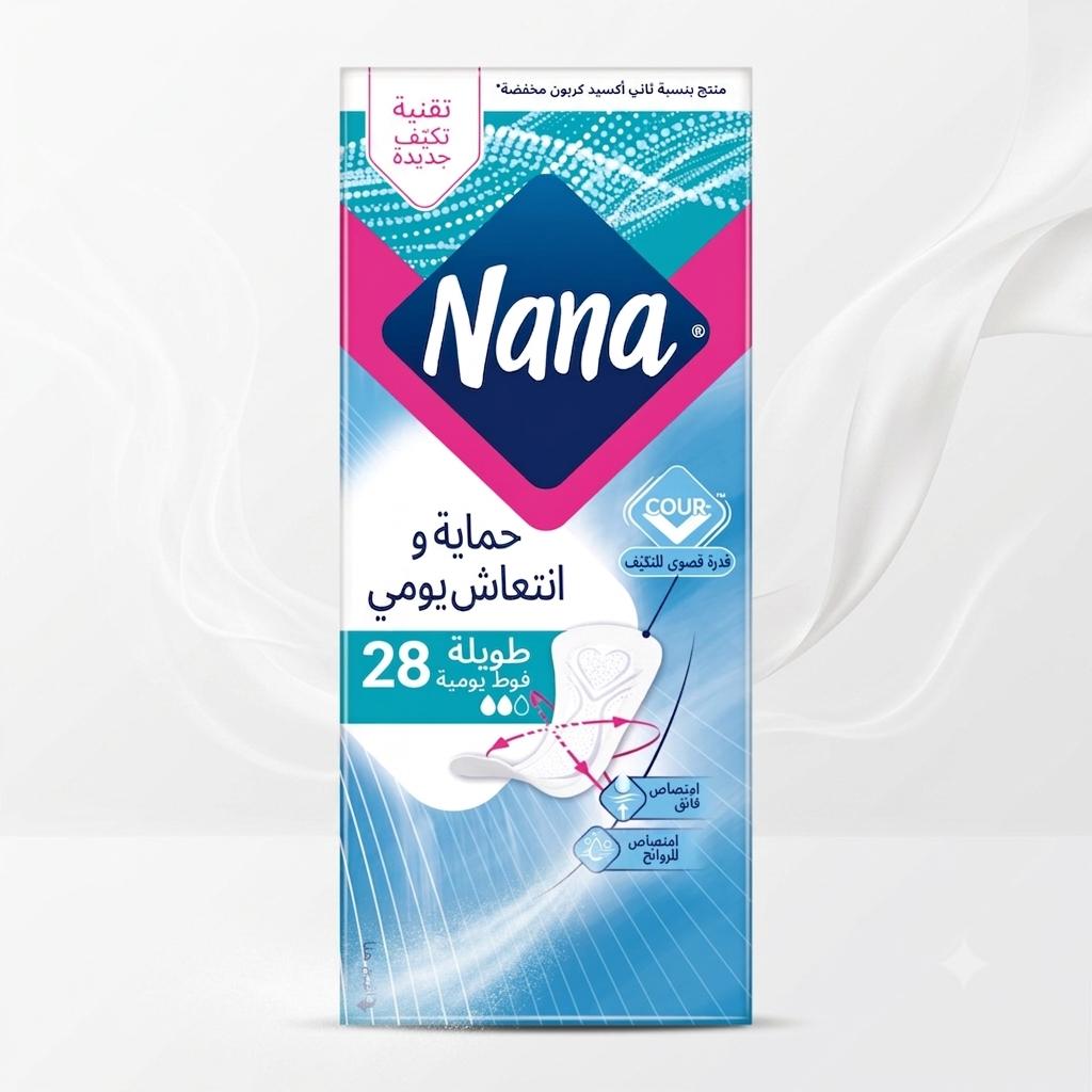 فوط نانا اليومية الطويلة 28 قطعة