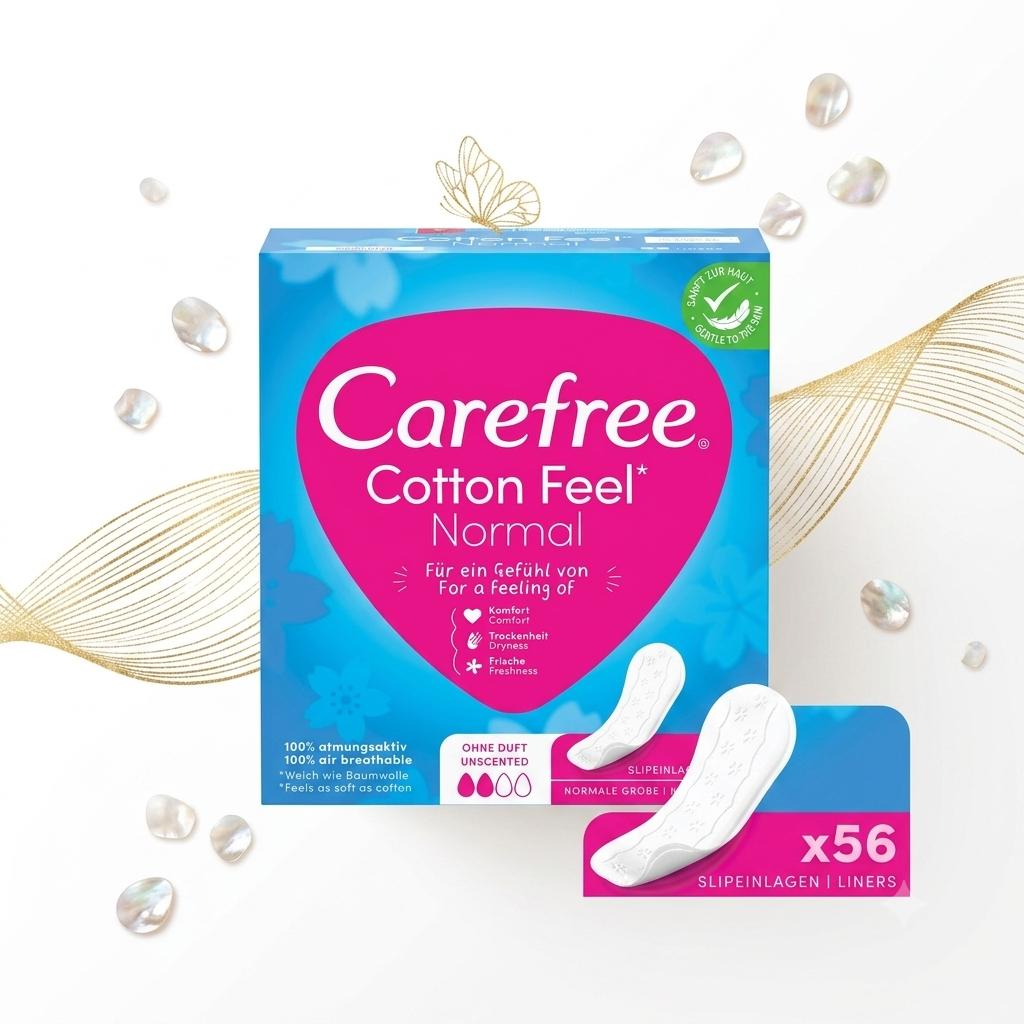 فوط كيرفري اليومية Cotton Feel Normal – 56 قطعة