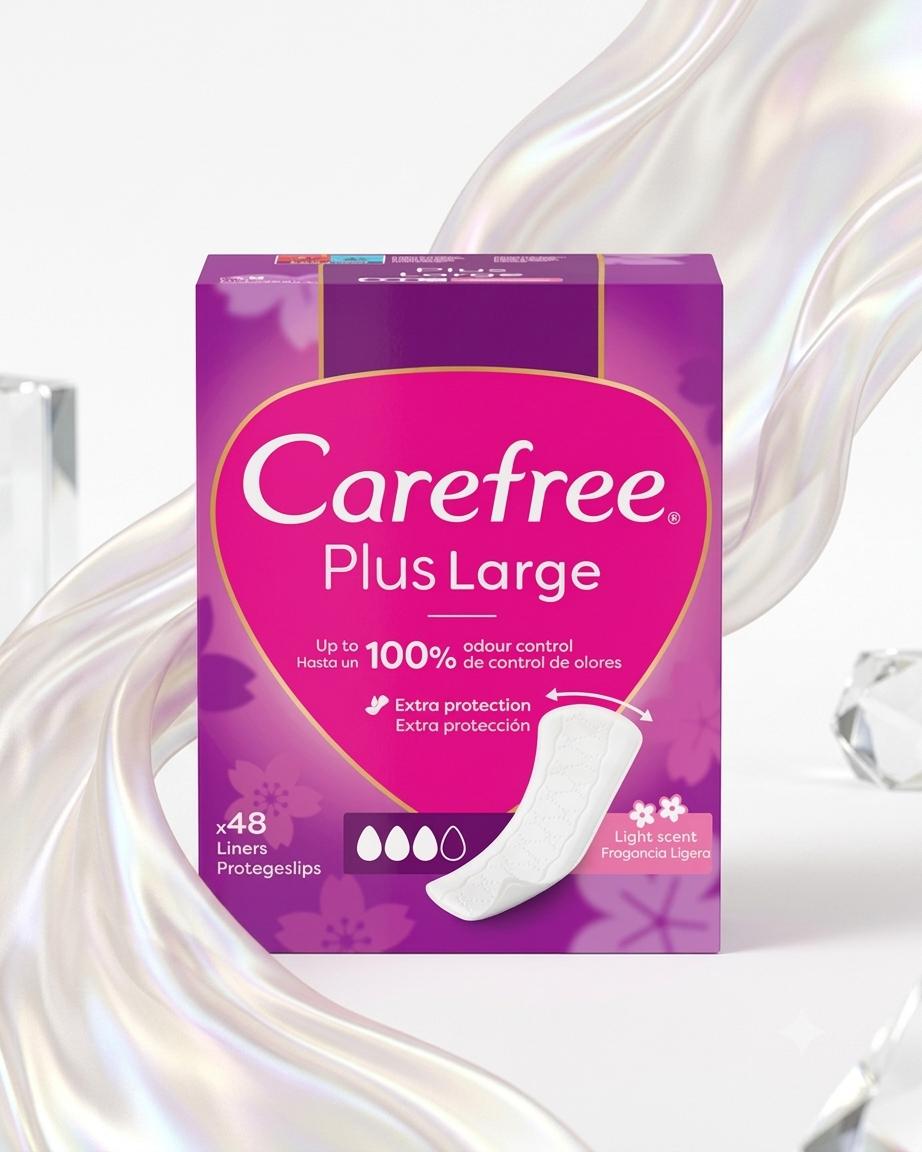 فوط كيرفري بلس كبيرة (Carefree Plus Large) – 48 قطعة