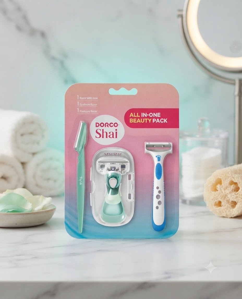 مجموعة Dorco Shai للعناية الشخصية All-in-One Beauty Pack
