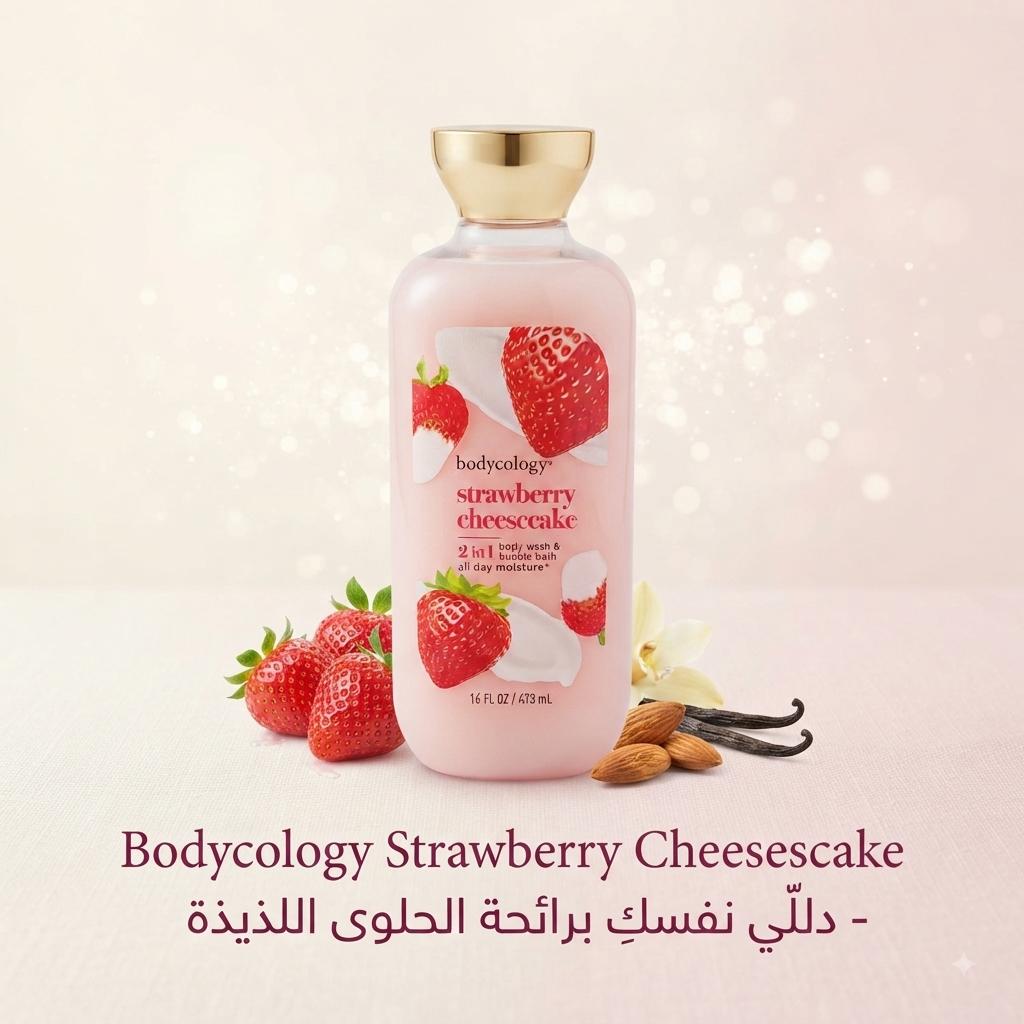 Bodycology Strawberry Cheesecake (غسول وجل الاستحمام)
